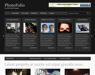 PhotoFolio Free Website Template